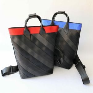 Blue and Red Backpacks