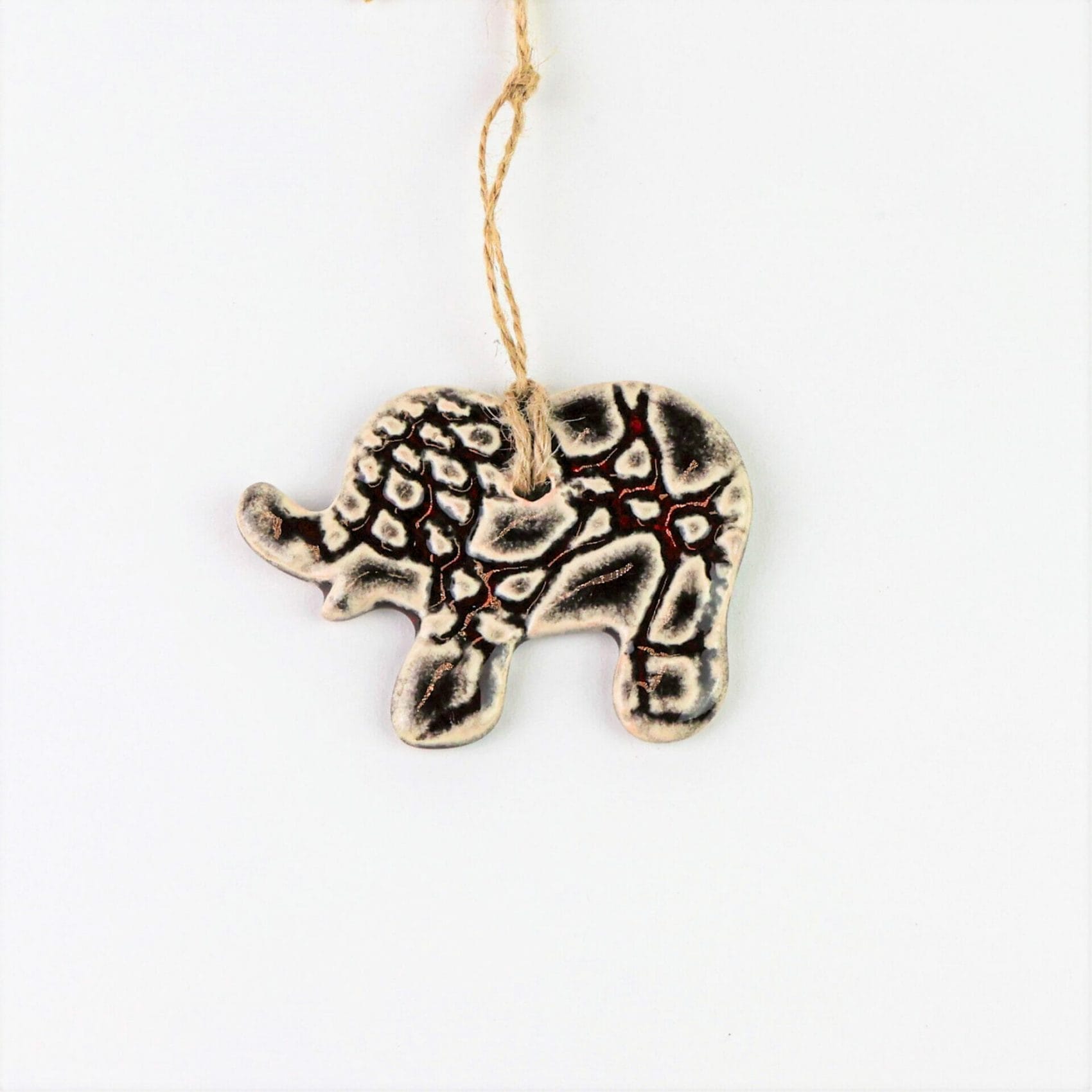 Custom ornament in the shape of an elephant