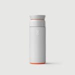 The Brew flask personalized stainless steel travel mugs are available in white