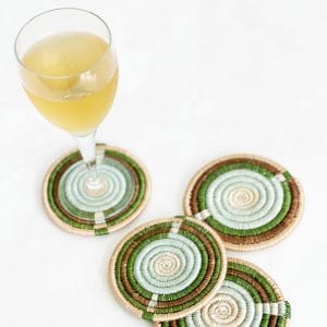 Coasters lifestyle in greens $26